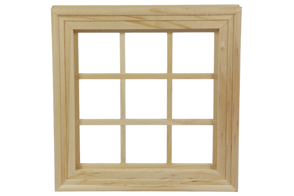 Dolls House Miniatur Fenster natur 9,4 x 9,4 cm