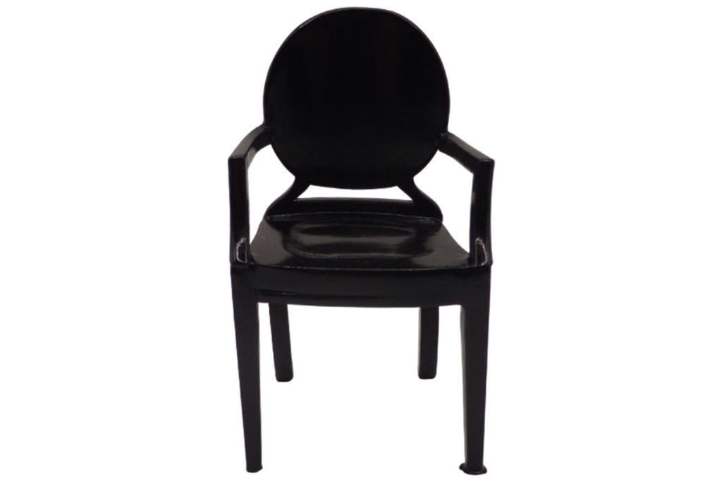 Dolls House Miniatur Stuhl Ghost schwarz
