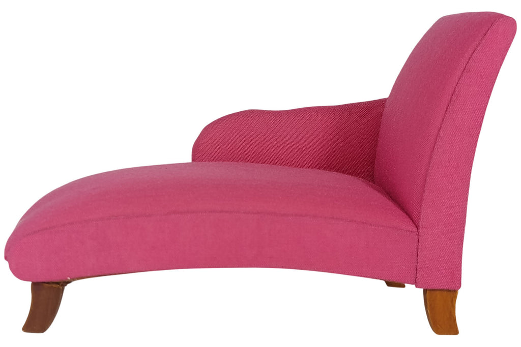 Dolls House 7232 Chaise Longue Pouf Sofa Rose 1:12 pour Maison de Poupée Neuf !