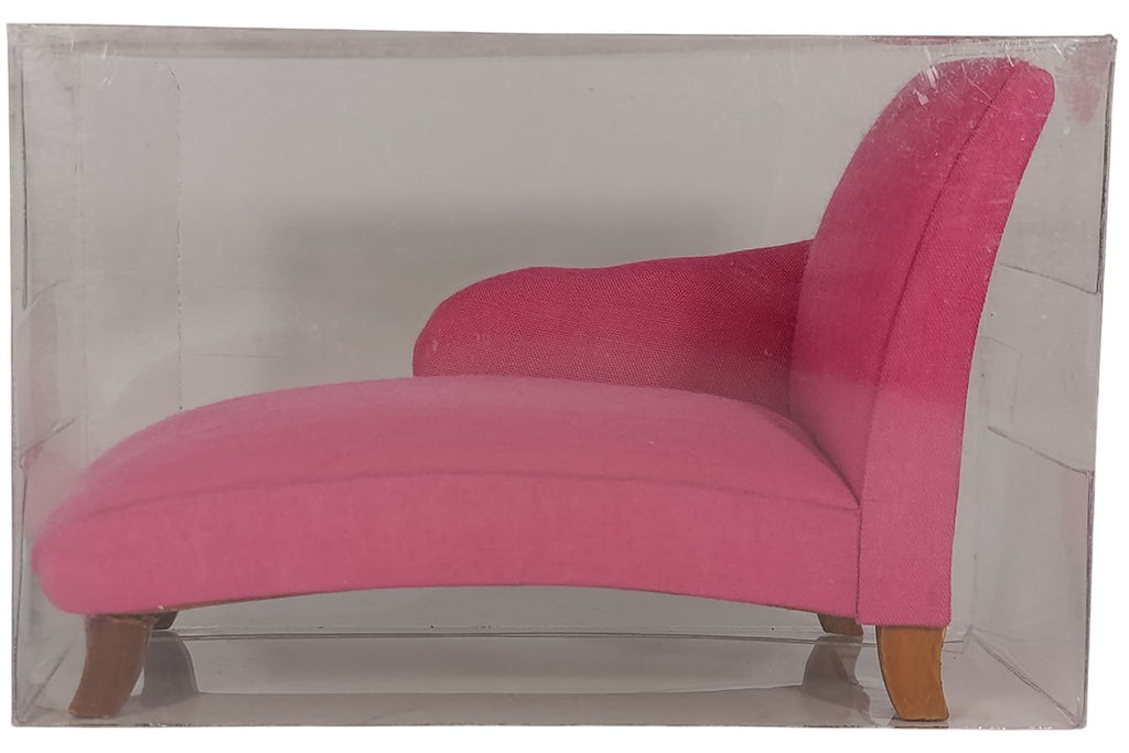 Dolls House 7232 Chaise Longue Pouf Sofa Rose 1:12 pour Maison de Poupée Neuf !