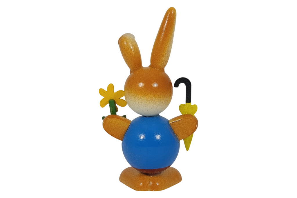 Schulte Kugelhase blau mit Regenschirm Osterdekoration