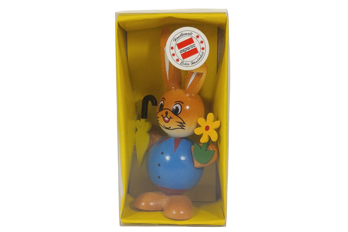 Schulte Kugelhase blau mit Regenschirm Osterdekoration