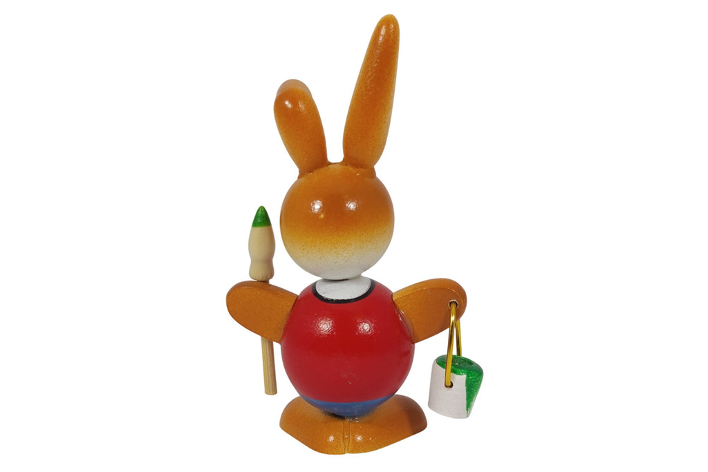 Schulte Kugelhase rot mit Farbeimer Osterdekoration