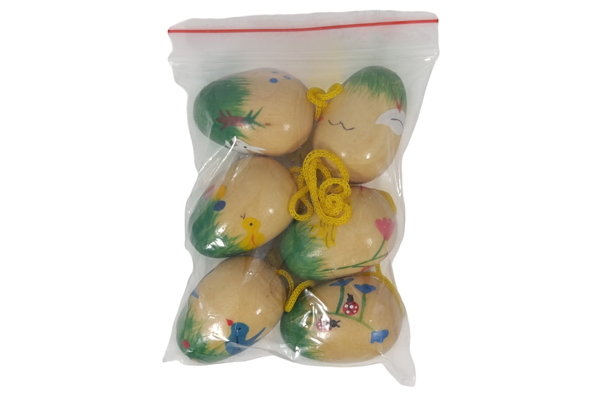 Décorations de sapin de Noël Schulte, œufs colorés avec prairie (lot de 6), décoration de Pâques