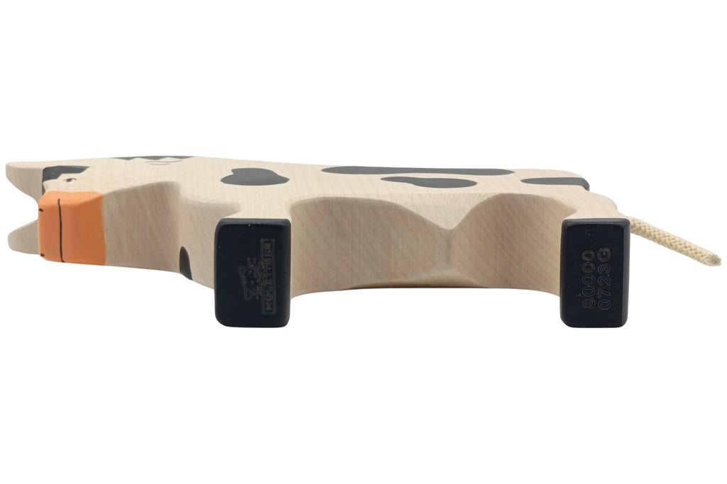 Holztiger Stier stehend schwarz/weiß