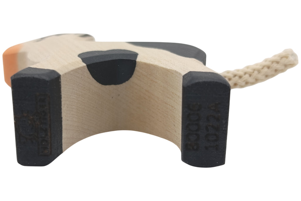 Holztiger Kälbchen stehend schwarz/weiß