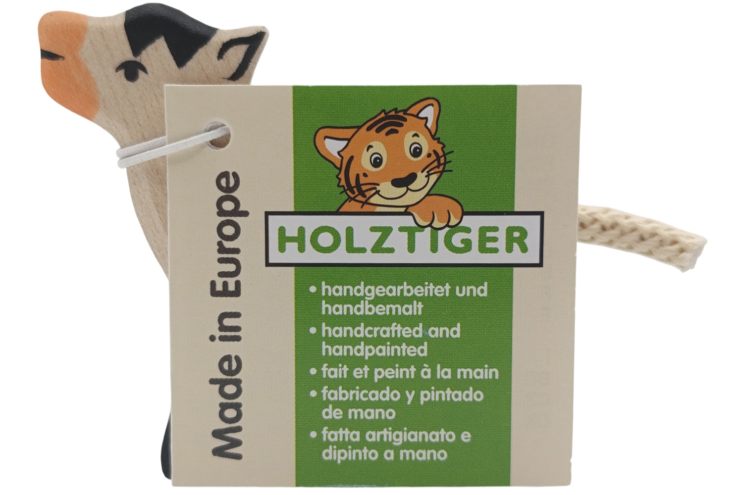 Holztiger Kälbchen stehend schwarz/weiß