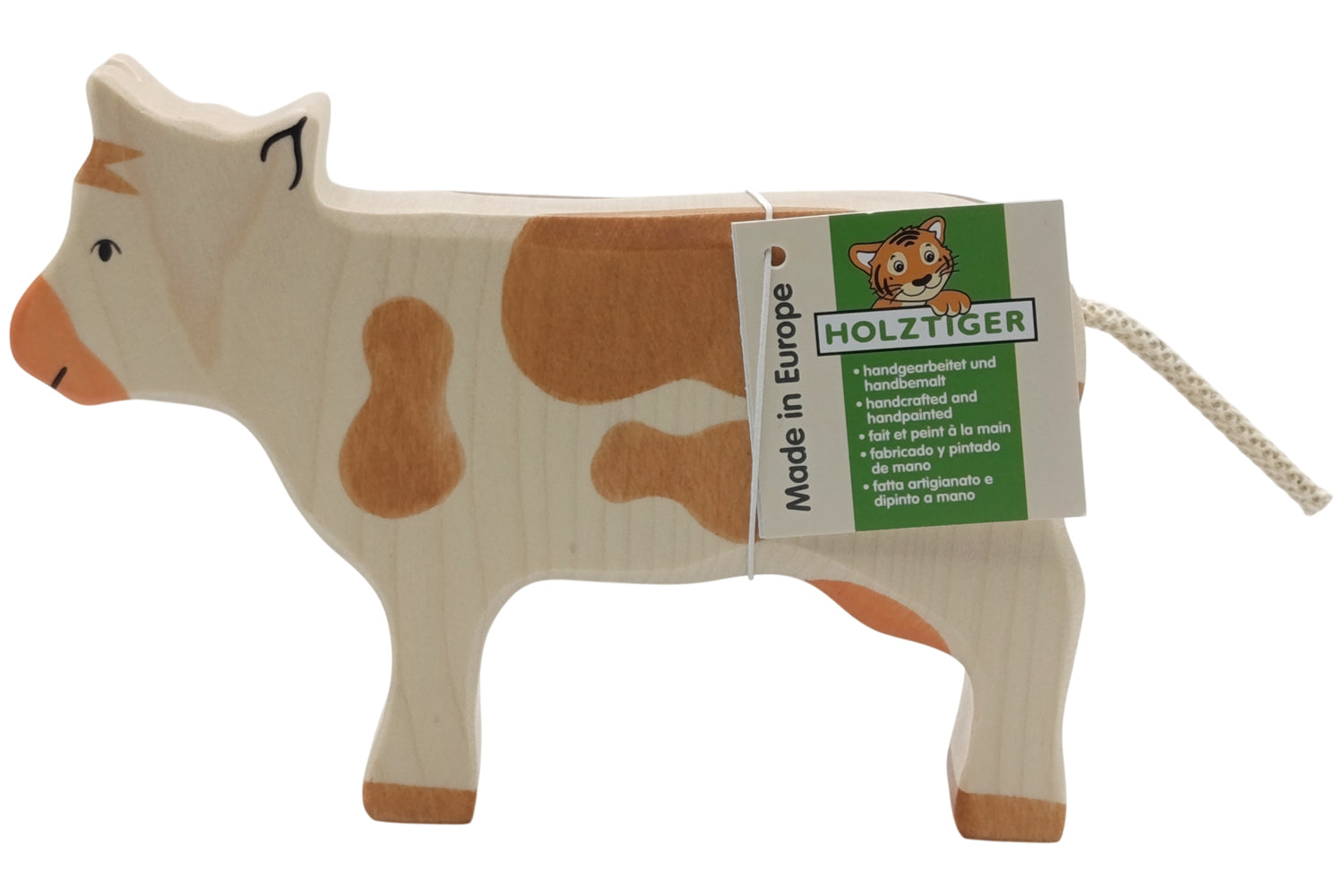 Holztiger Kuh stehend braun