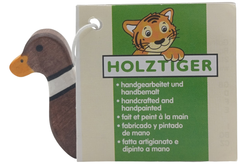 Holztiger Ente schwimmend