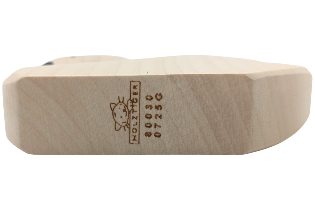 Holztiger Schwan schwimmend