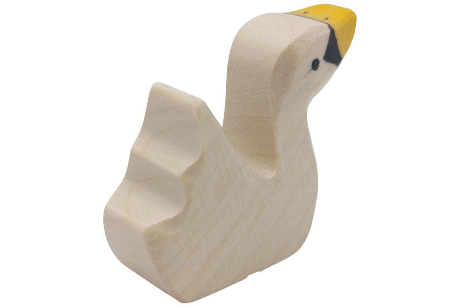 Holztiger Schwan klein schwimmend