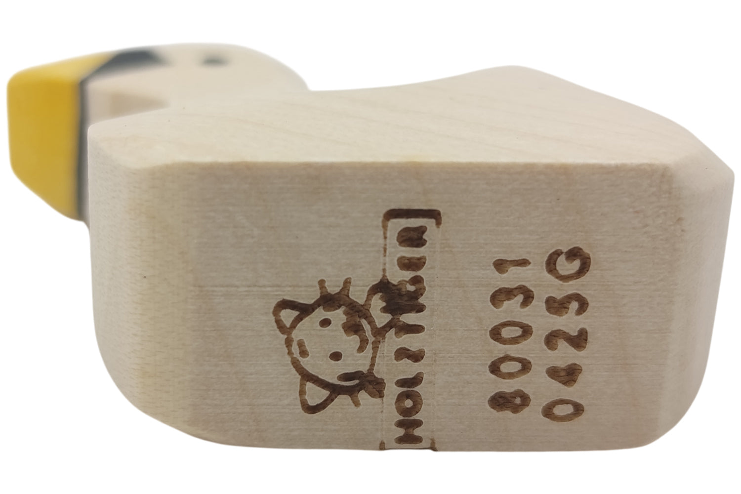 Holztiger Schwan klein schwimmend