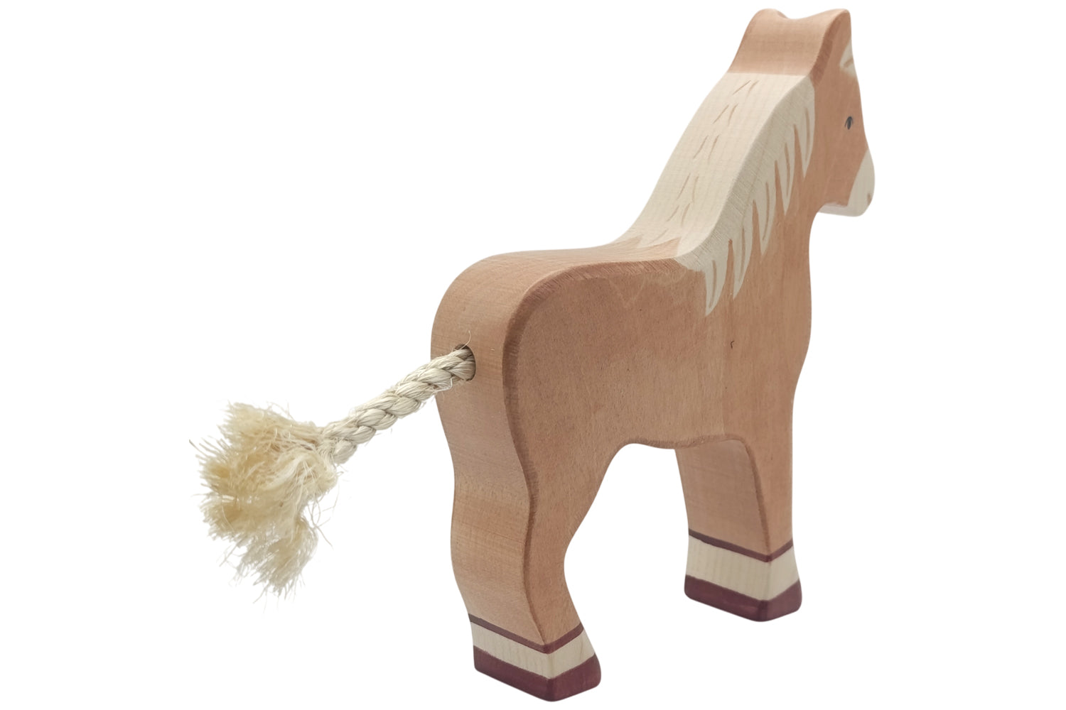 Holztiger Pferd hellbraun stehend