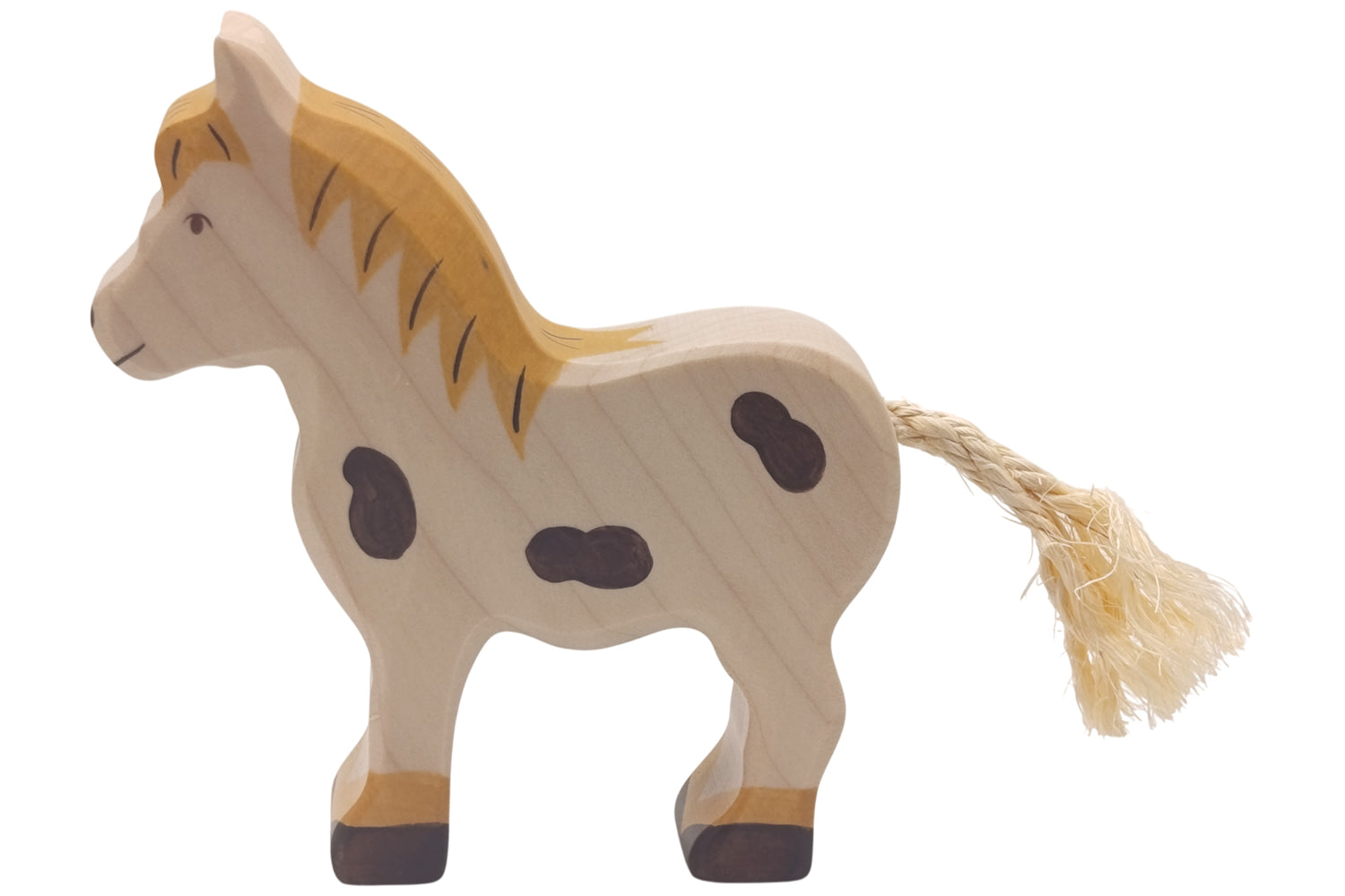 Holztiger Pony stehend