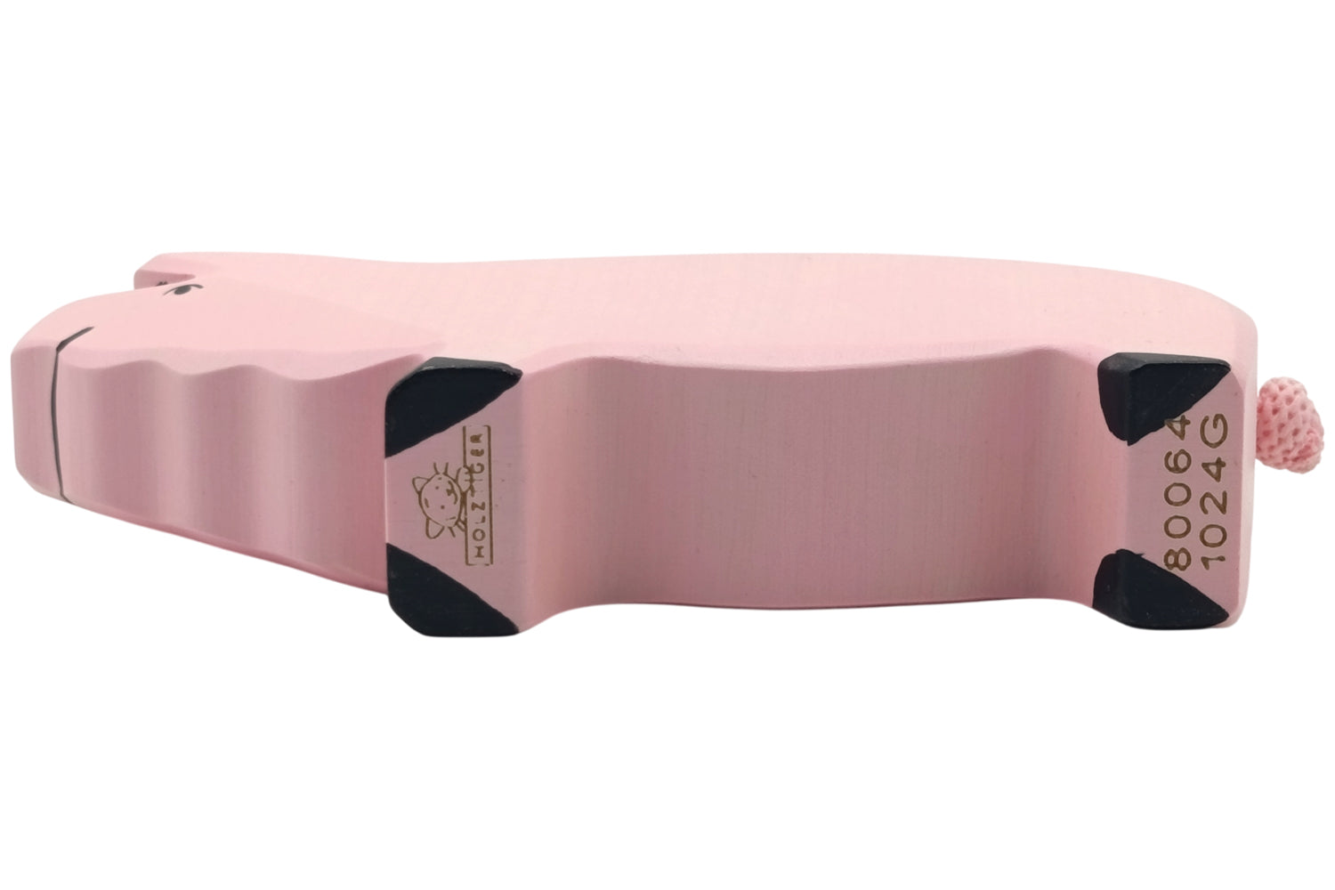 Holztiger Eber Schwein rosa