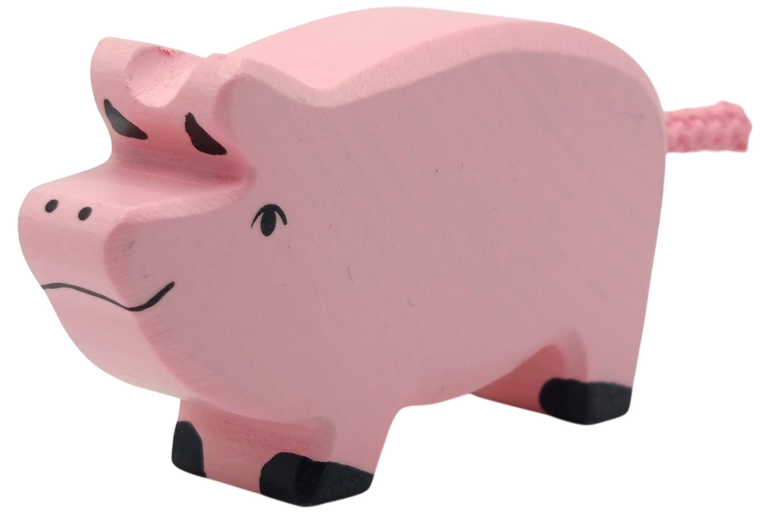 Holztiger Ferkel stehend rosa