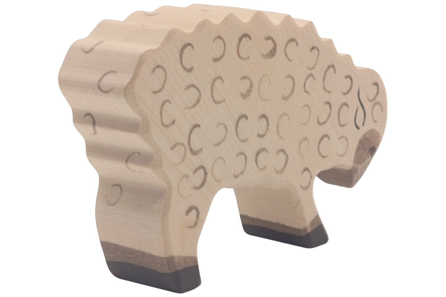Holztiger Schaf fressend