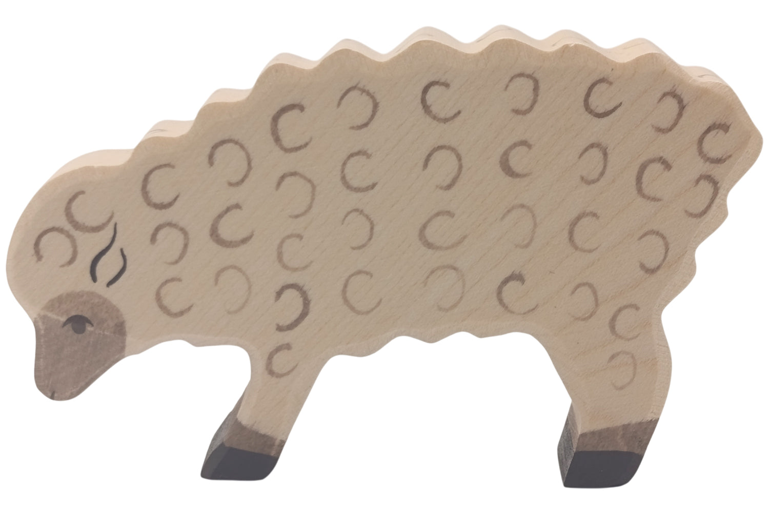 Holztiger Schaf fressend
