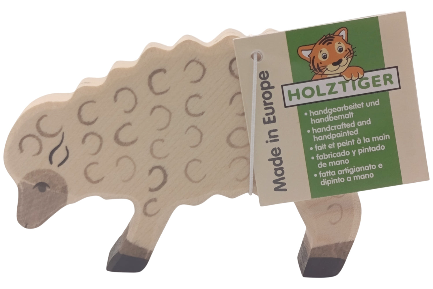 Holztiger Schaf fressend