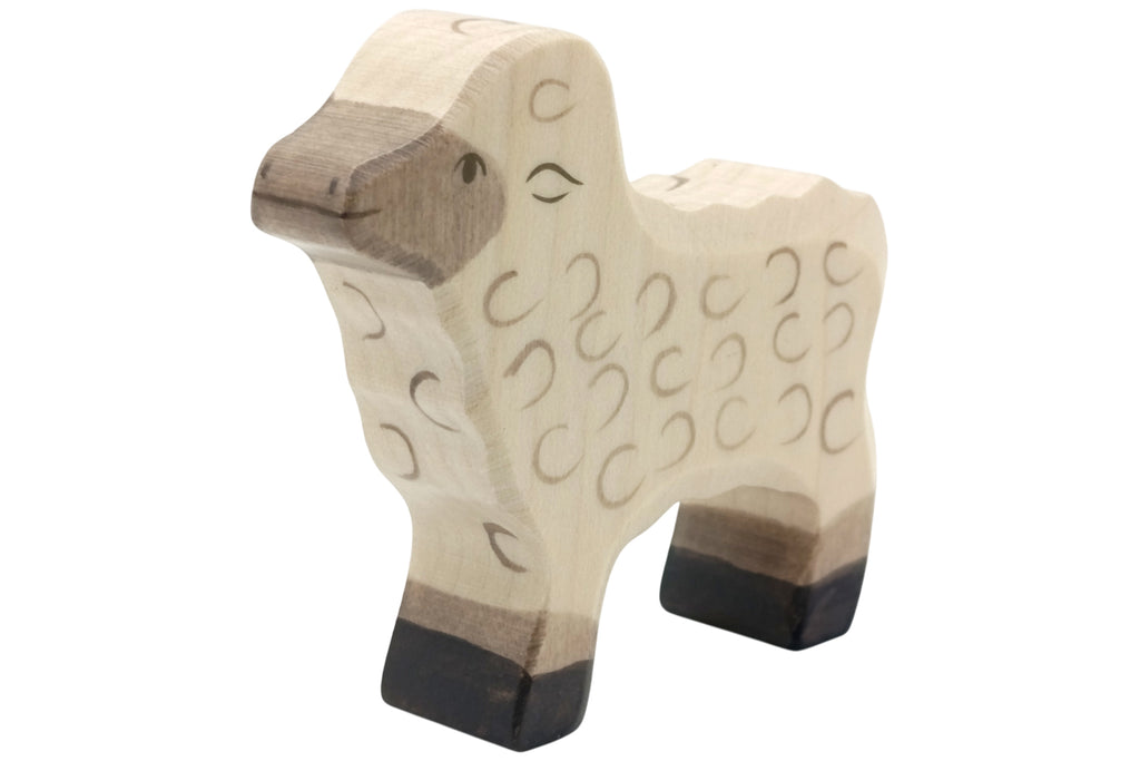 Holztiger Lamm weiß