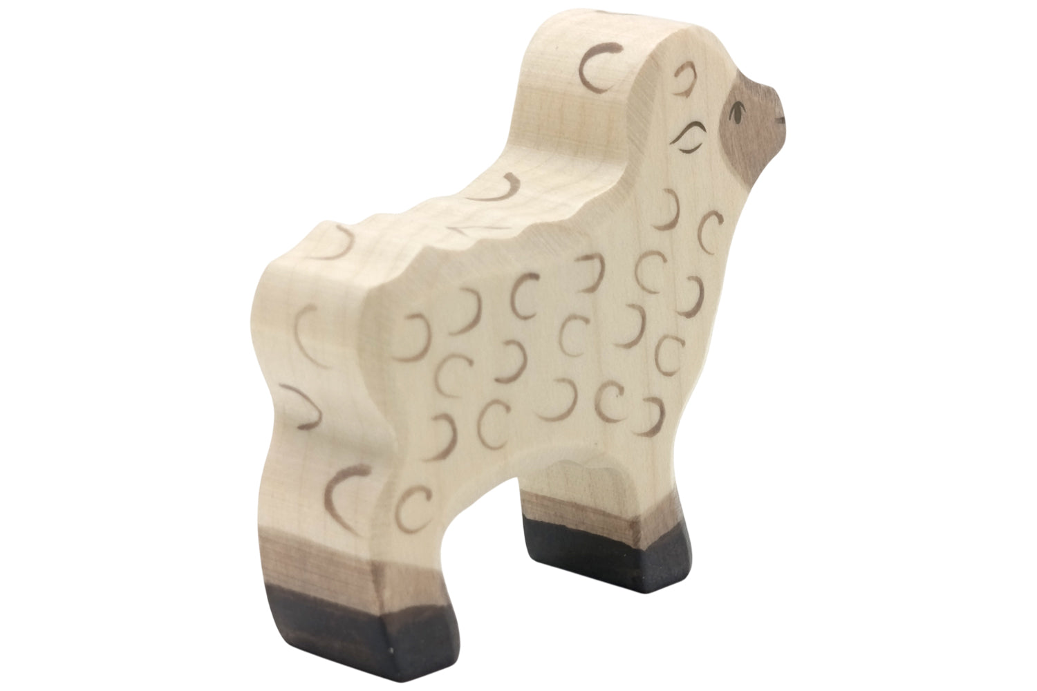 Holztiger Lamm weiß