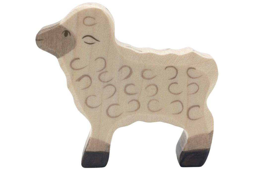 Holztiger Lamm weiß