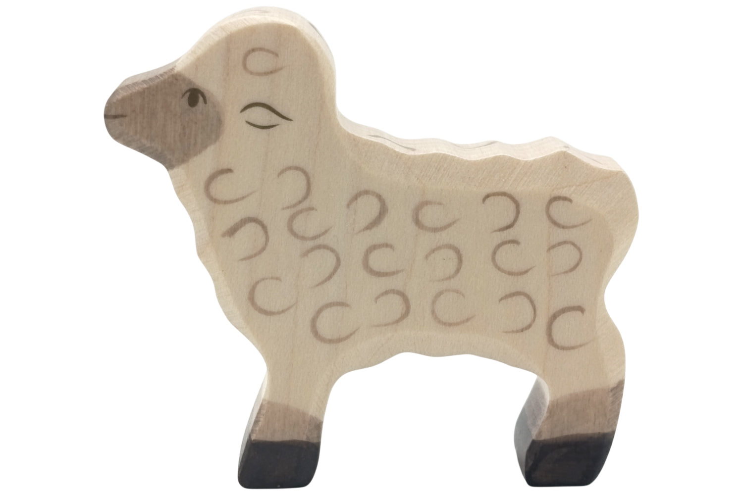 Holztiger Lamm weiß