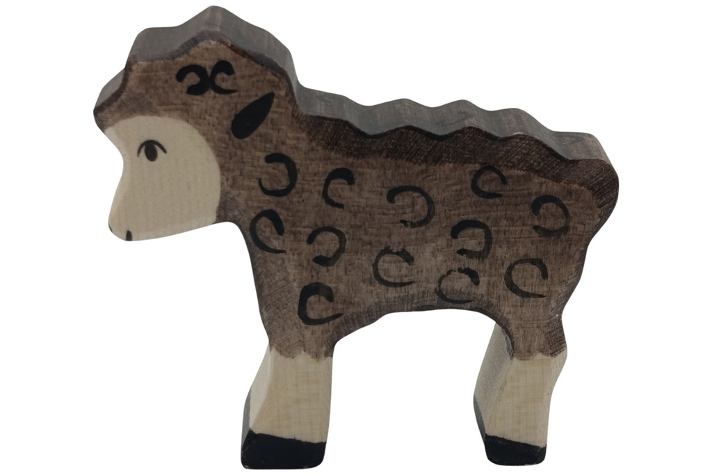 Holztiger Lamm dunkelbraun