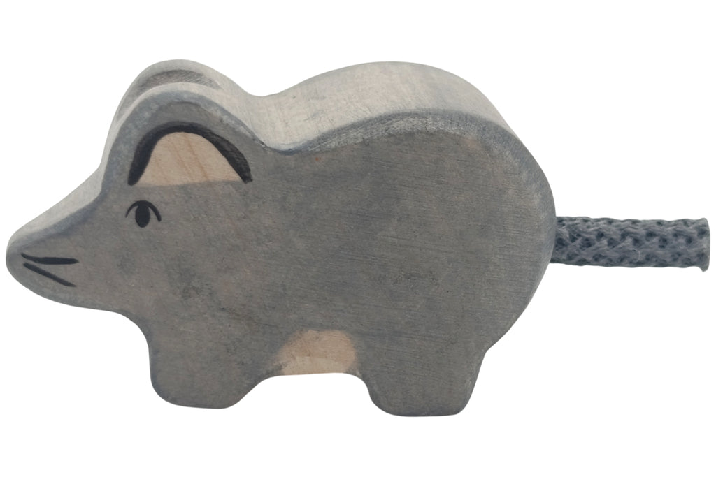 Holztiger Maus grau