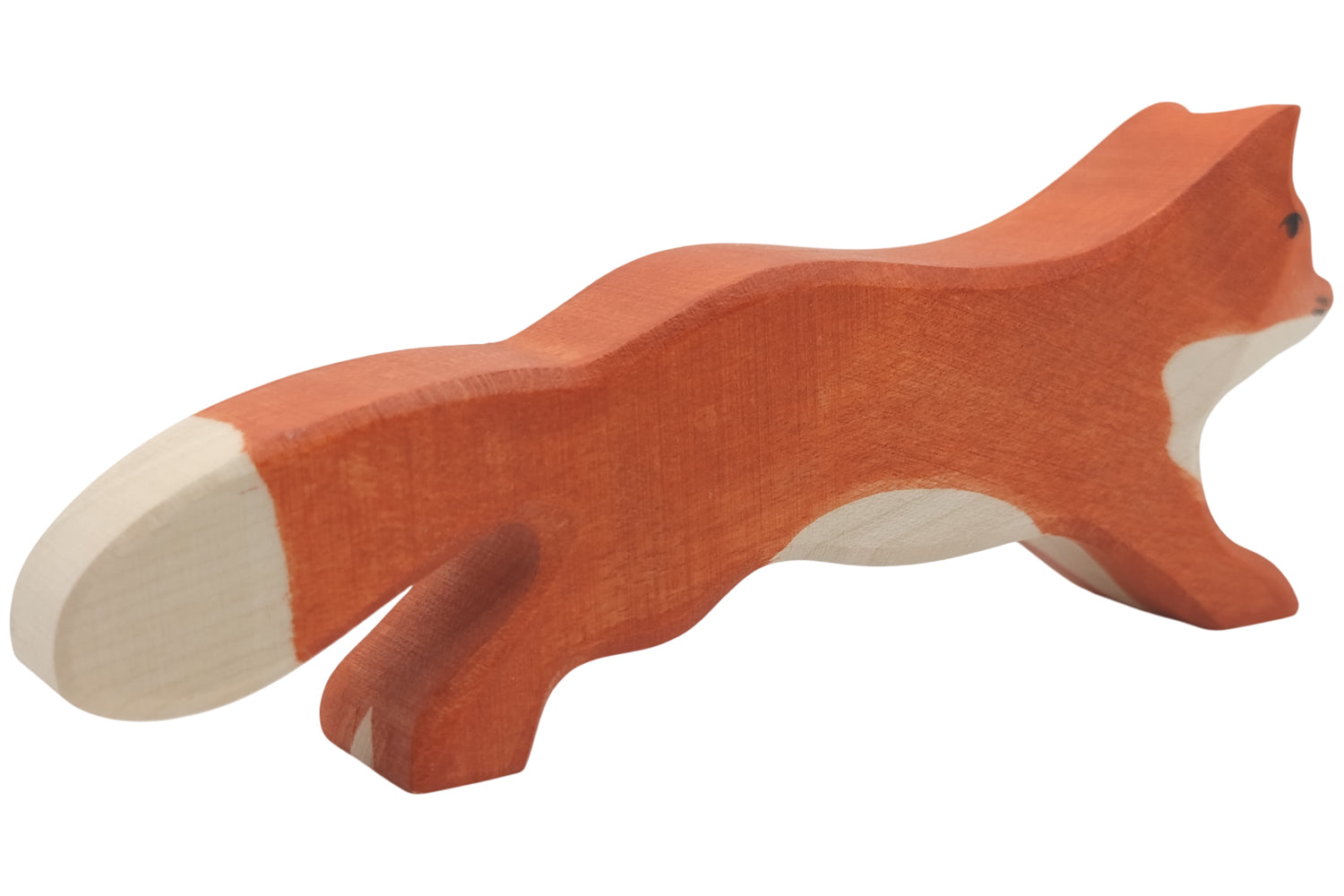 Holztiger Fuchs rot laufend