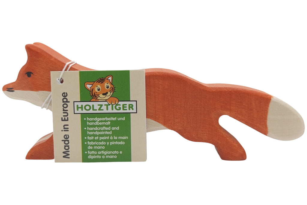 Holztiger Fuchs rot laufend