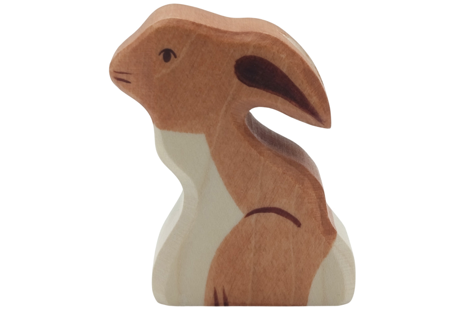 Holztiger Hase sitzend