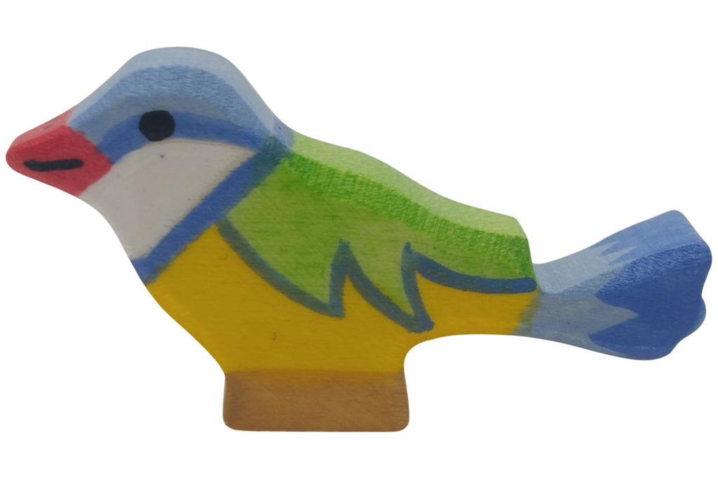 Holztiger Blaumeise
