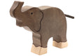 Holztiger Elefant klein Rüssel hoch