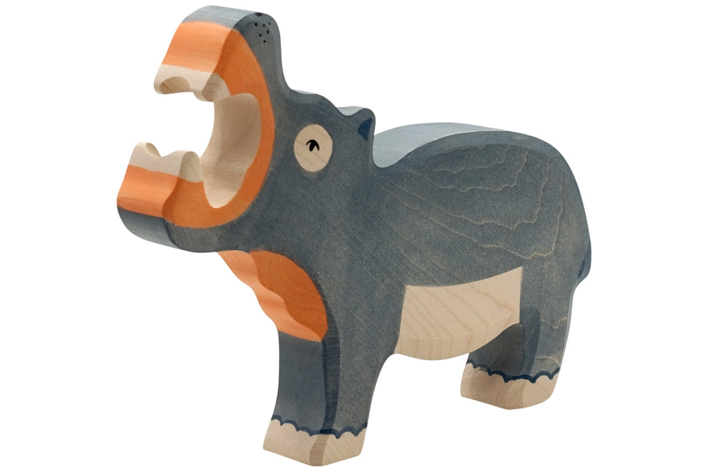Holztiger Nilpferd groß