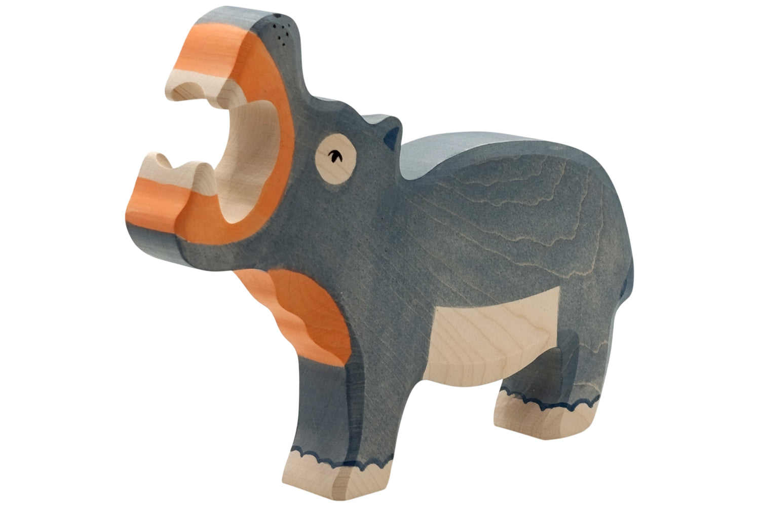 Holztiger Nilpferd groß