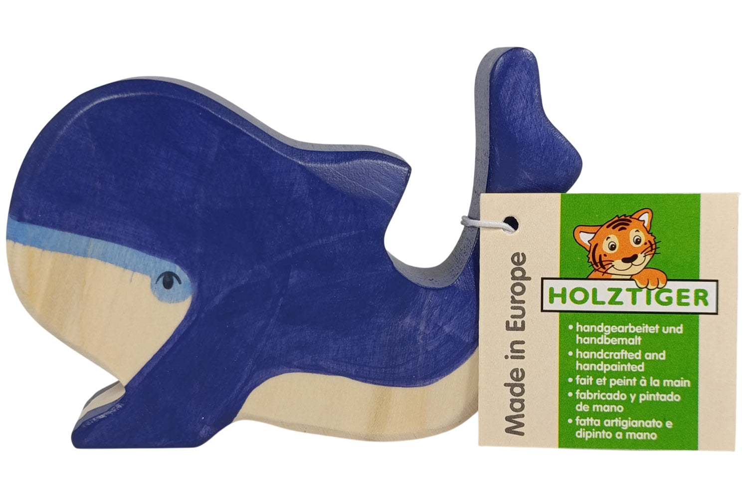 Holztiger Blauwal klein