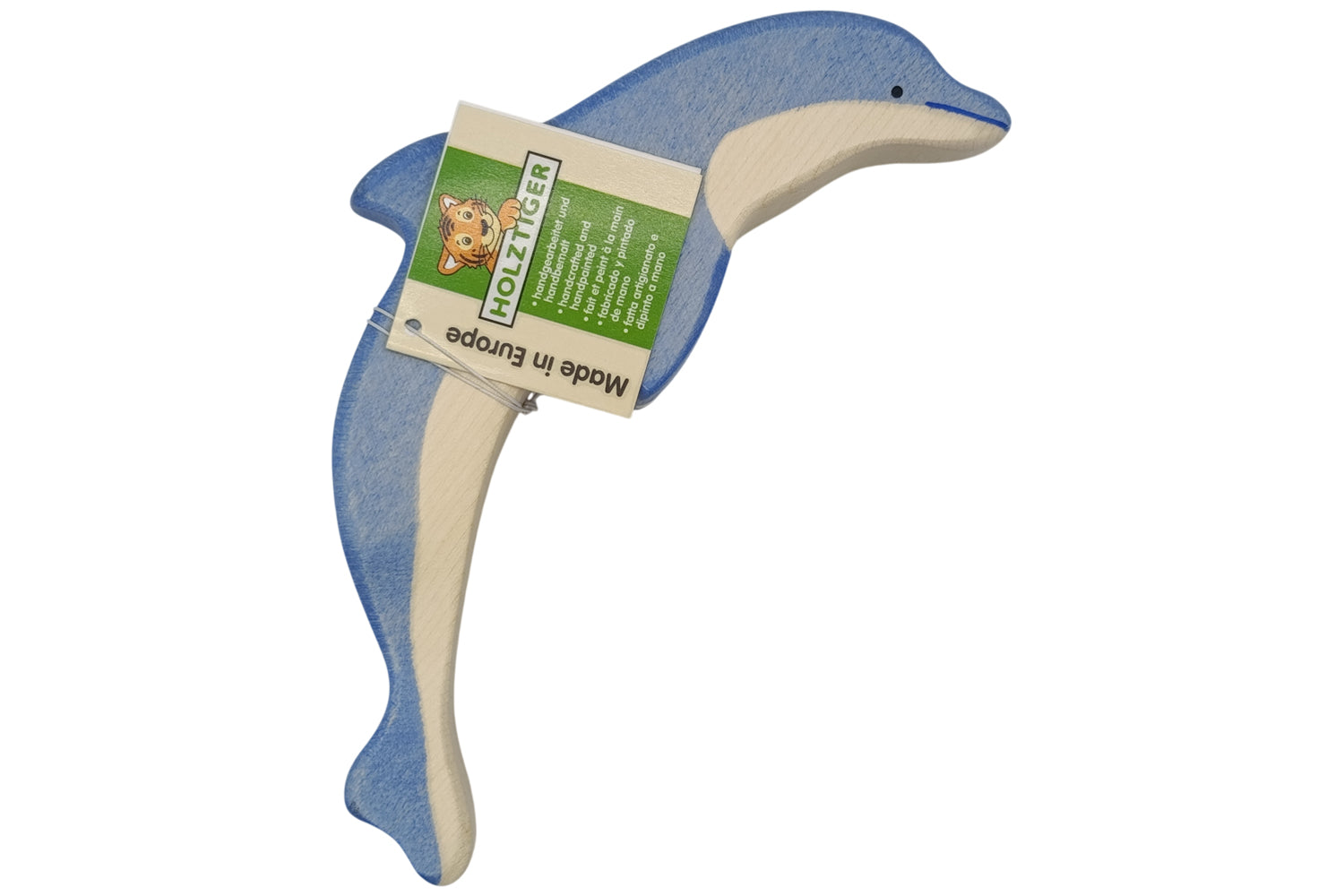 Holztiger Delfin springend