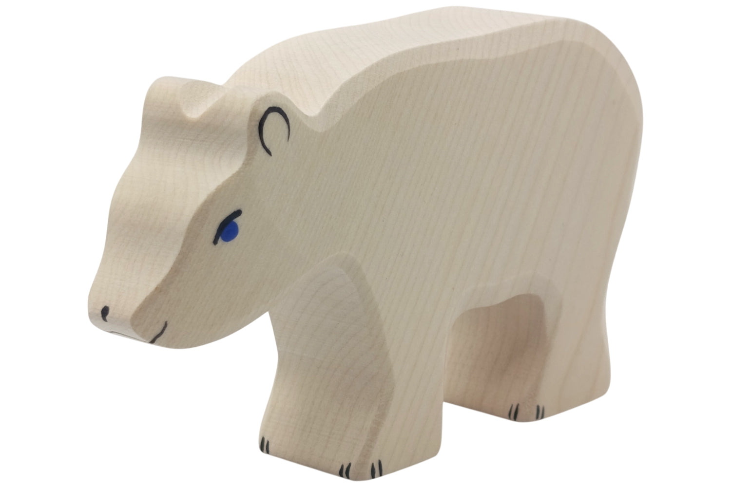 Holztiger Eisbär fressend