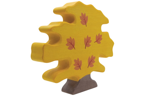 Holztiger Ahornbaum klein gelb