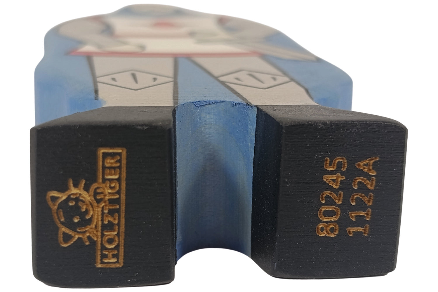 Holztiger Figur Ritter mit blauem Mantel