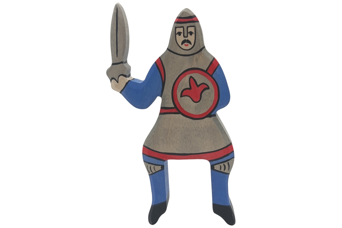 Holztiger 80255 Bleu Chevalier Équitation(Sans Cheval)Figurine en Bois Neuf ! #