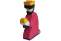 Holztiger Krippenfigur Balthasar rot