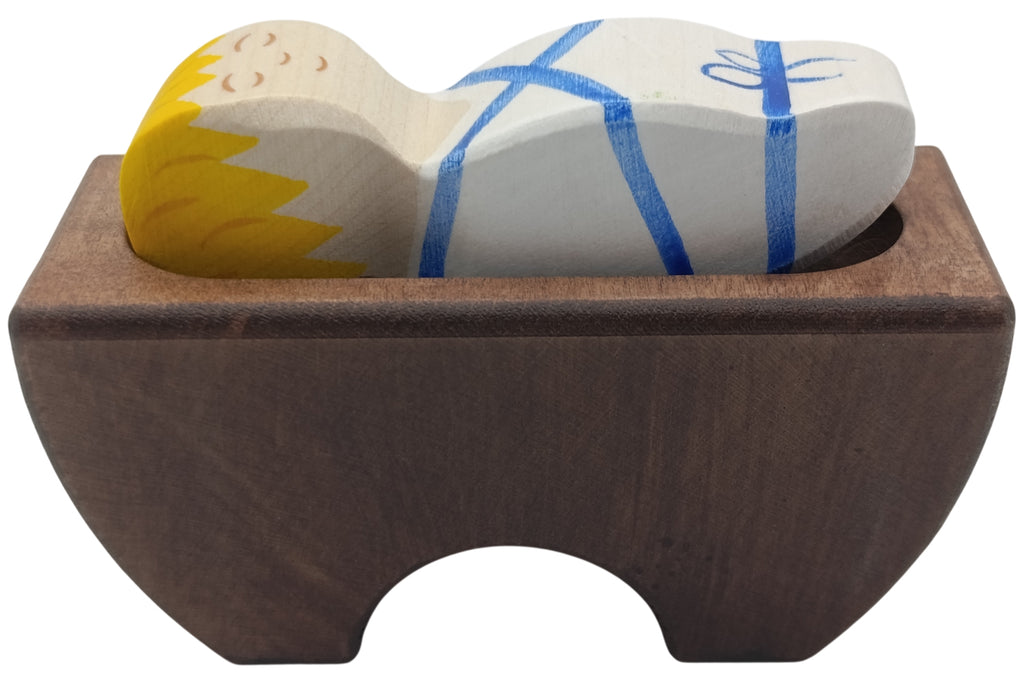 Holztiger Krippenfigur Jesuskind