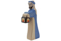 Holztiger Krippenfigur Hirte mit Lampe
