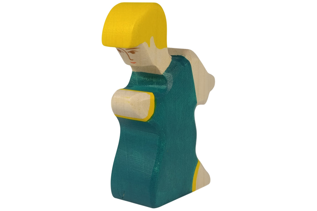 Holztiger Krippenfigur Engel 3 knieend