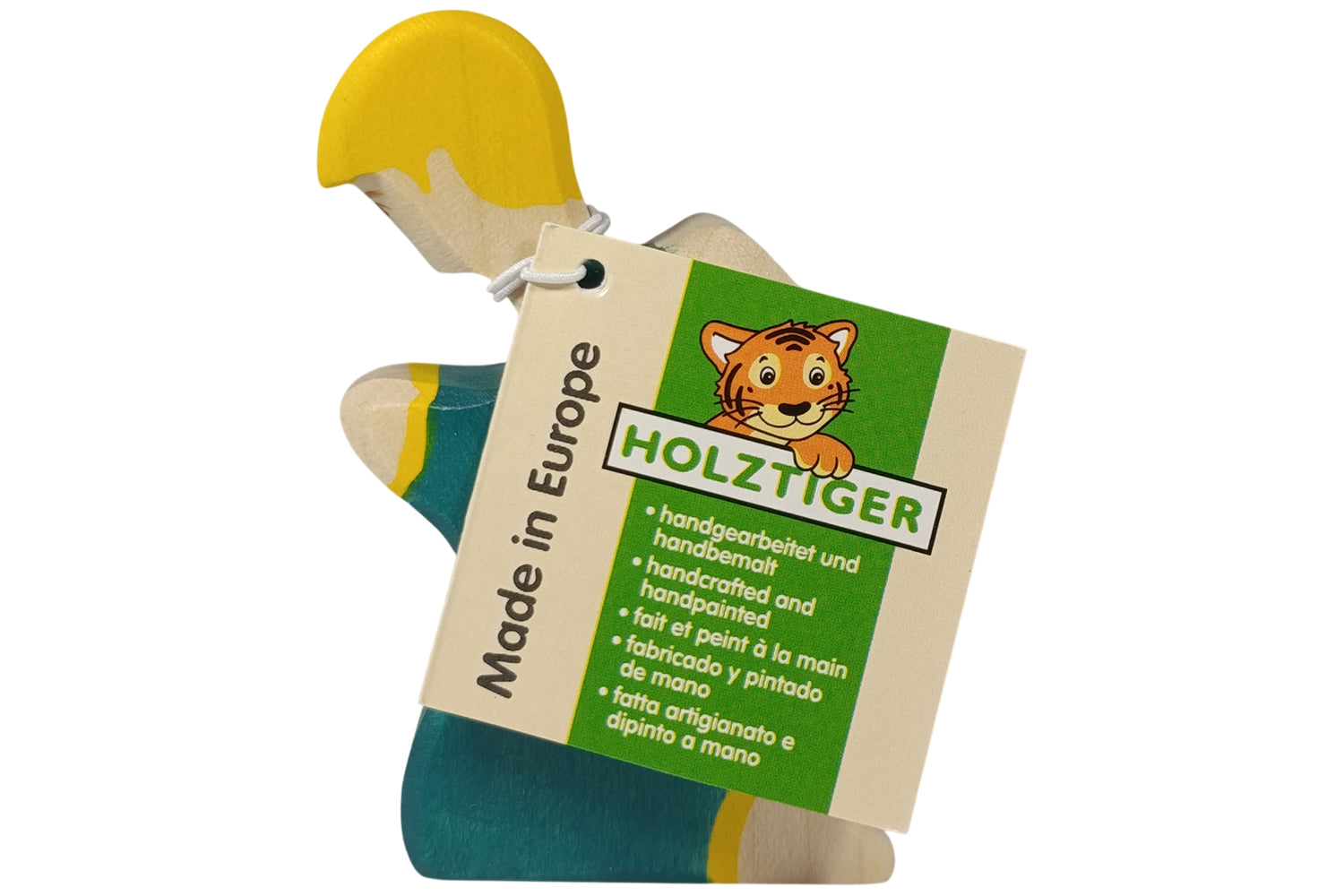 Holztiger Krippenfigur Engel 3 knieend