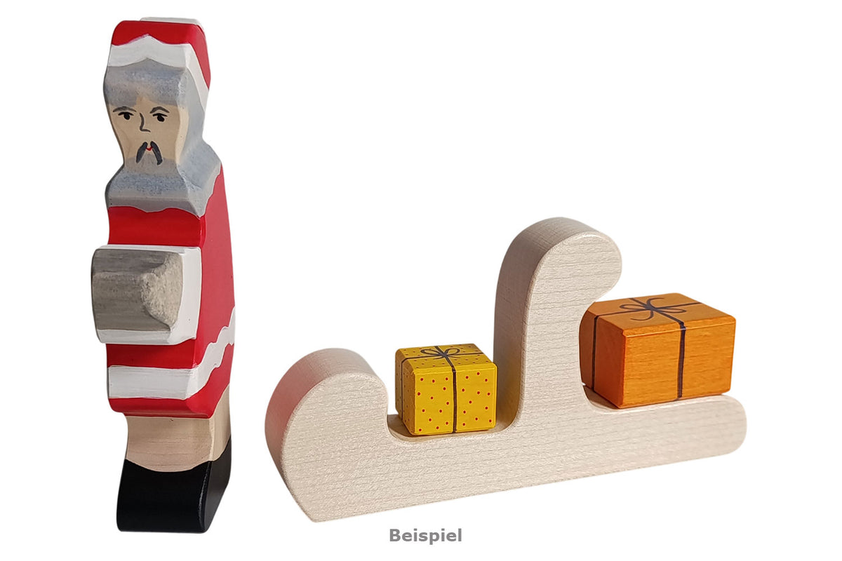Holztiger Schlitten