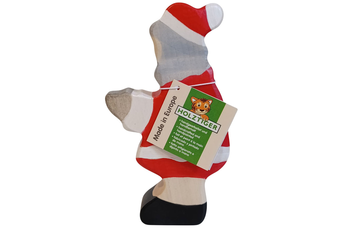 Holztiger Figur Weihnachtsmann