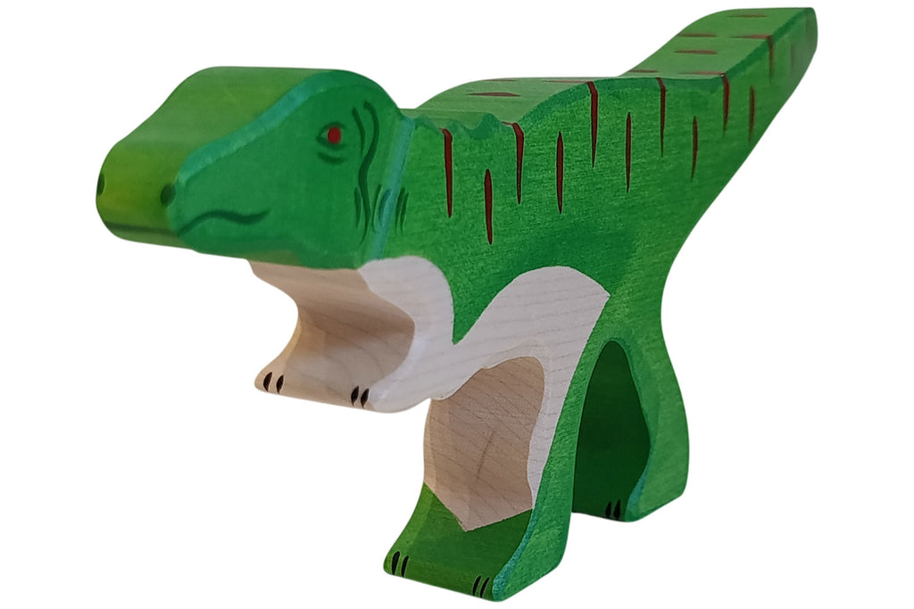 Holztiger Allosaurus grün